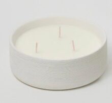 ⁦נר טרקוטה עגול 3 פתילים⁩ – תמונה ⁦2⁩