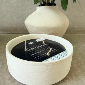 נר טרקוטה עגול 3 פתילים