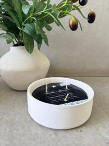 ⁦נר טרקוטה עגול 3 פתילים⁩ – תמונה ⁦5⁩