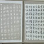 זוג תמונת קיר אמנותית עם טקסטורה