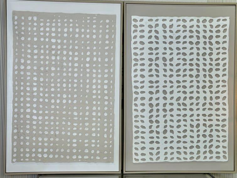 תמונת קיר אמנותית (1) זוג תמונת קיר אמנותית עם טקסטורה – תמונה 1