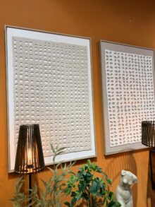 ⁦זוג תמונת קיר אמנותית עם טקסטורה⁩ – תמונה ⁦3⁩