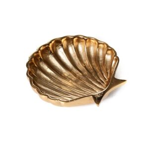 צלוחית צדף זהב קטנה