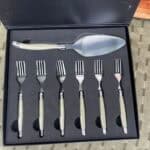 סט מזלגות וכף הגשה לעוגה