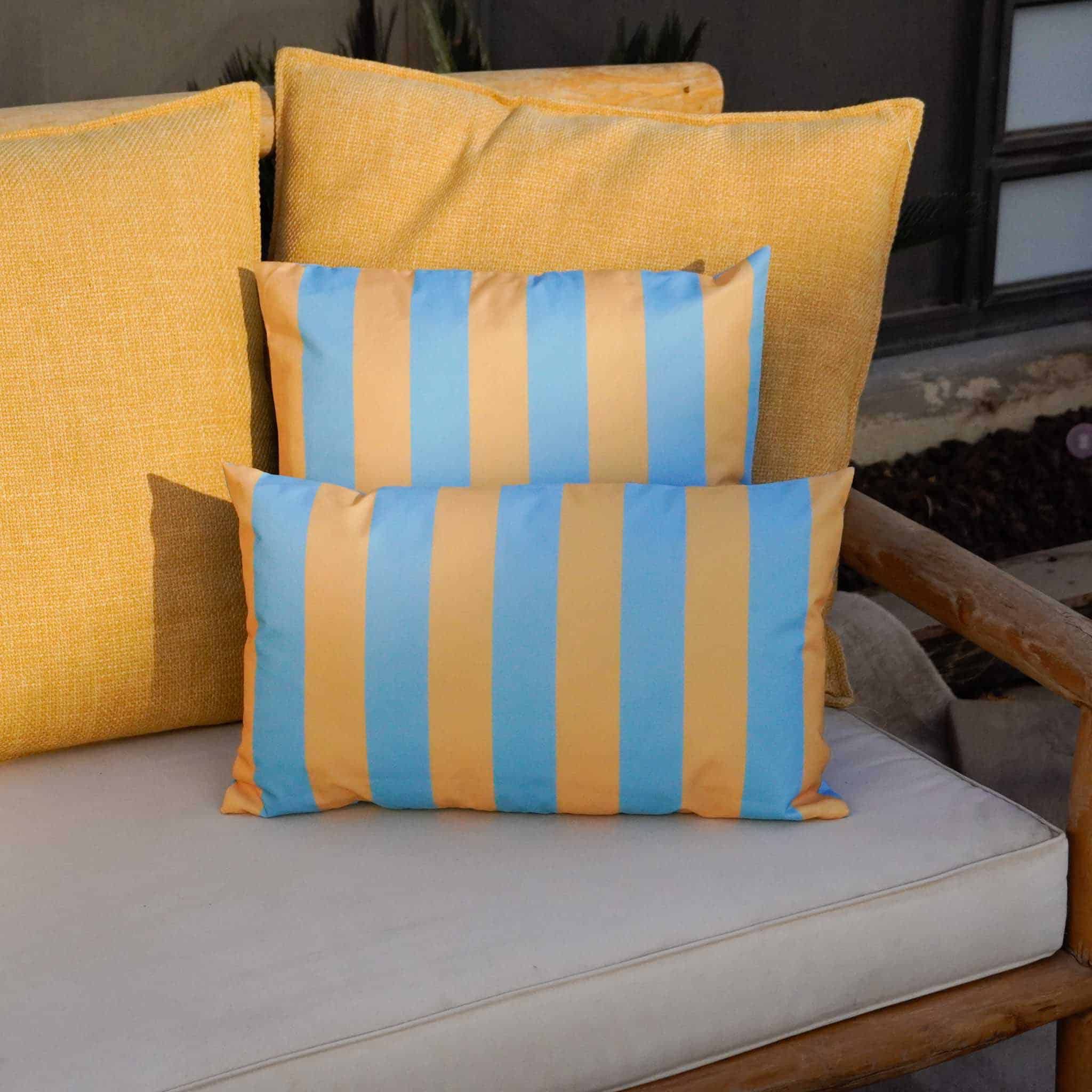 כרית אוקספורד (17) כרית קרייזי - תכלת צהוב – תמונה 1